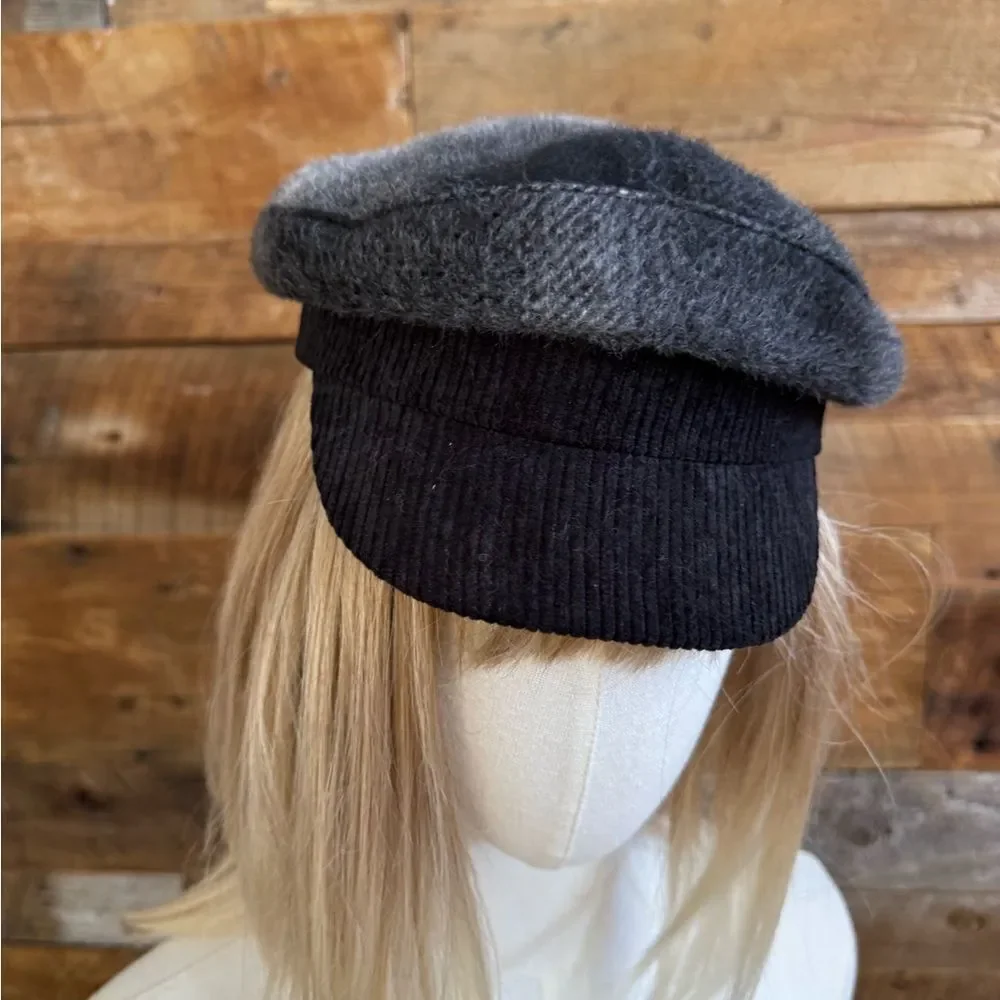 🖤🧢 Vince Camuto Wool & Corduroy Paperboy Hat